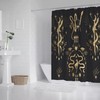 Snake Moon Phases Dark Boho Shower Curtain For Esoteric Bathroom Decor