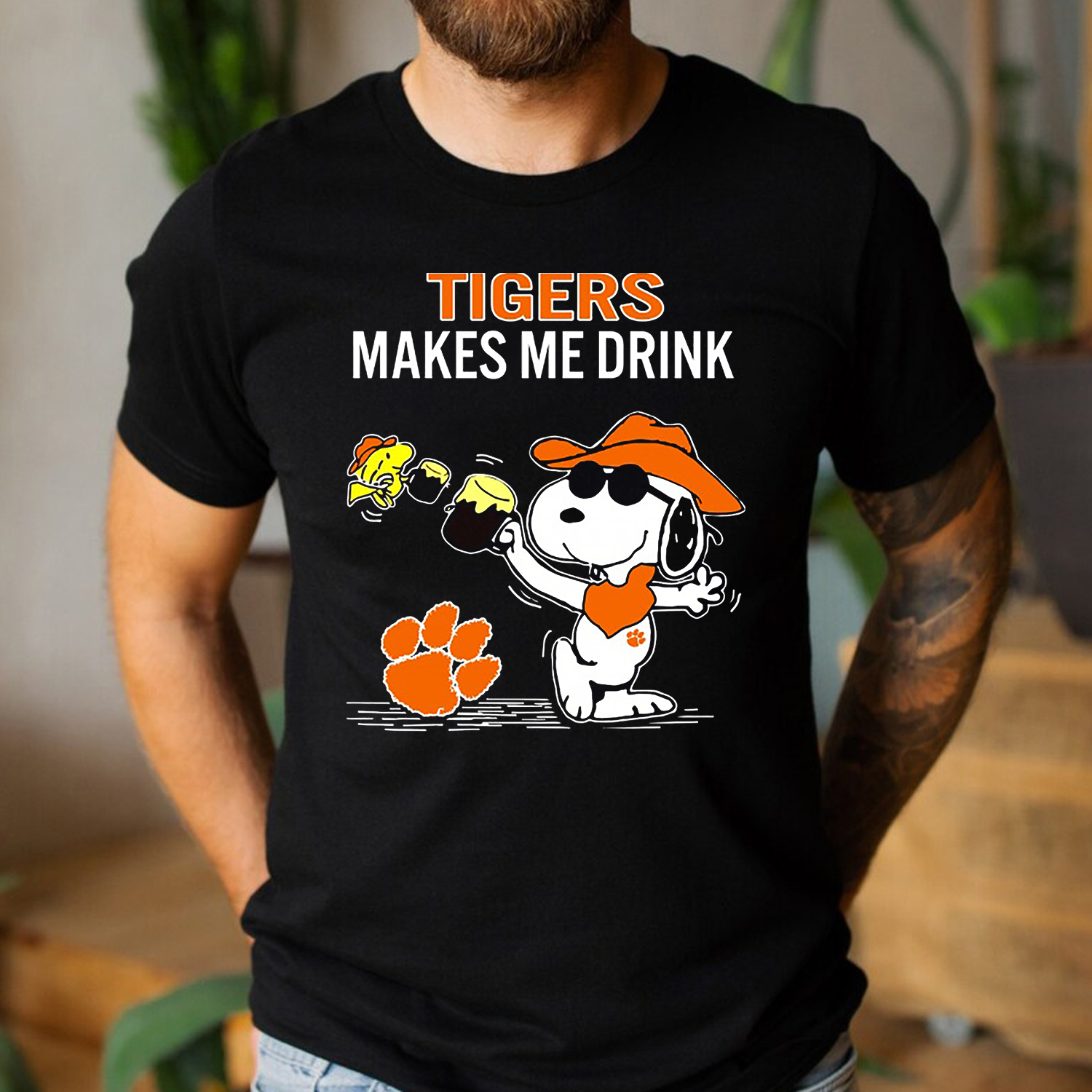 Snoopy and Woodstock - Clemson Tigers NCAA T-Shirt Hoodie Sweatshirt for Fans