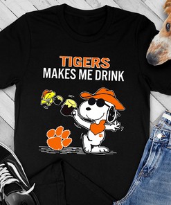 Snoopy and Woodstock - Clemson Tigers NCAA T-Shirt Hoodie Sweatshirt for Fans