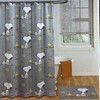Snoopy and Woodstock Fall Autumn Shower Curtain Set - Nature-Inspired Bathroom Decor