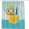 Snorkeling Duck Shower Curtain - Playful Bath Accessory For Kids Bathroom