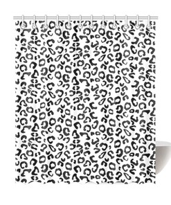 Snow Leopard Print Shower Curtain - Perfect Gift for Animal and Cat Lovers - Waterproof Home Decor