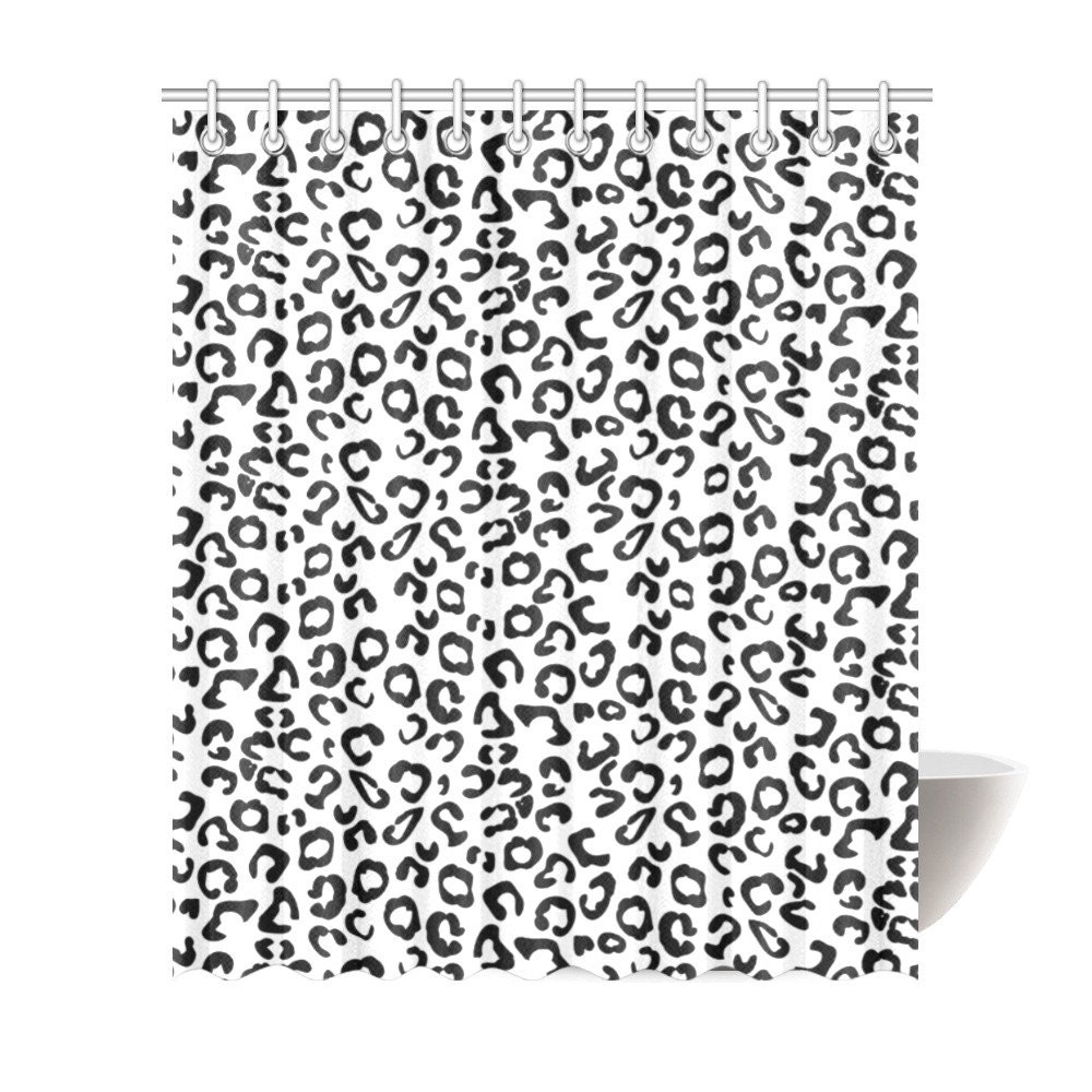Snow Leopard Print Shower Curtain - Perfect Gift for Animal and Cat Lovers - Waterproof Home Decor