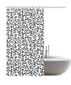Snow Leopard Print Shower Curtain - Perfect Gift for Animal and Cat Lovers - Waterproof Home Decor