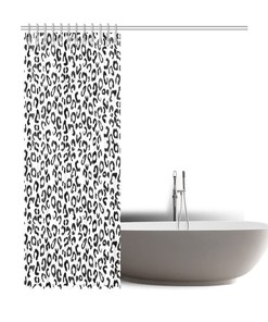 Snow Leopard Print Shower Curtain - Perfect Gift for Animal and Cat Lovers - Waterproof Home Decor