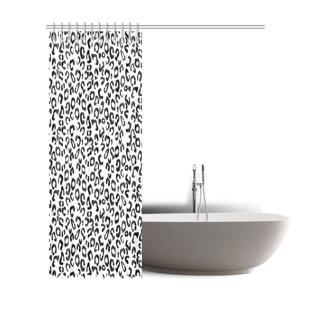 Snow Leopard Print Shower Curtain - Perfect Gift for Animal and Cat Lovers - Waterproof Home Decor