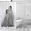 Snow Penguins Waterproof Fabrics Bathroom Decor Shower Curtain - WELLDAY Bath Curtain