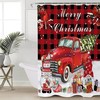 Snowflake Cardinals Xmas Tree Red Truck Christmas Gnome At Home Shower Curtain