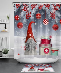 Snowflake Christmas Shower Curtain