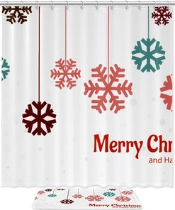 Snowflake Christmas Waterproof Shower Curtain For A Winter Wonderland 