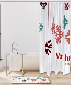 Snowflake Christmas Waterproof Shower Curtain For A Winter Wonderland