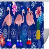 Snowflake Flamingo Fruit Flower Fabric Shower Curtain for Bathroom Decor