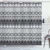 Snowflake Pattern Nordic Print Grey Shower Curtain
