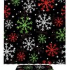 Snowflake Print Waterproof Colorful Shower Curtain For Winter-Themed Bathroom Decor
