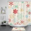 Snowflake Shower Curtain For Winter Bathroom Decor