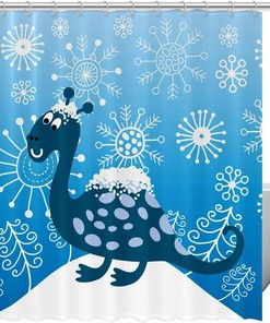 Snowflake Shower Curtain for a Winter Wonderland Bathroom