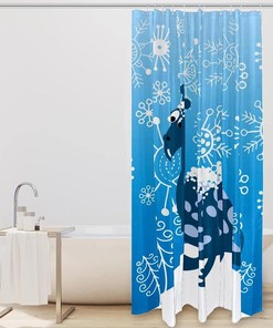 Snowflake Shower Curtain for a Winter Wonderland Bathroom