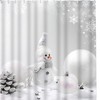 Snowflake Stars Print Shower CurtainChristmas Bathroom Decor for Women & Kids