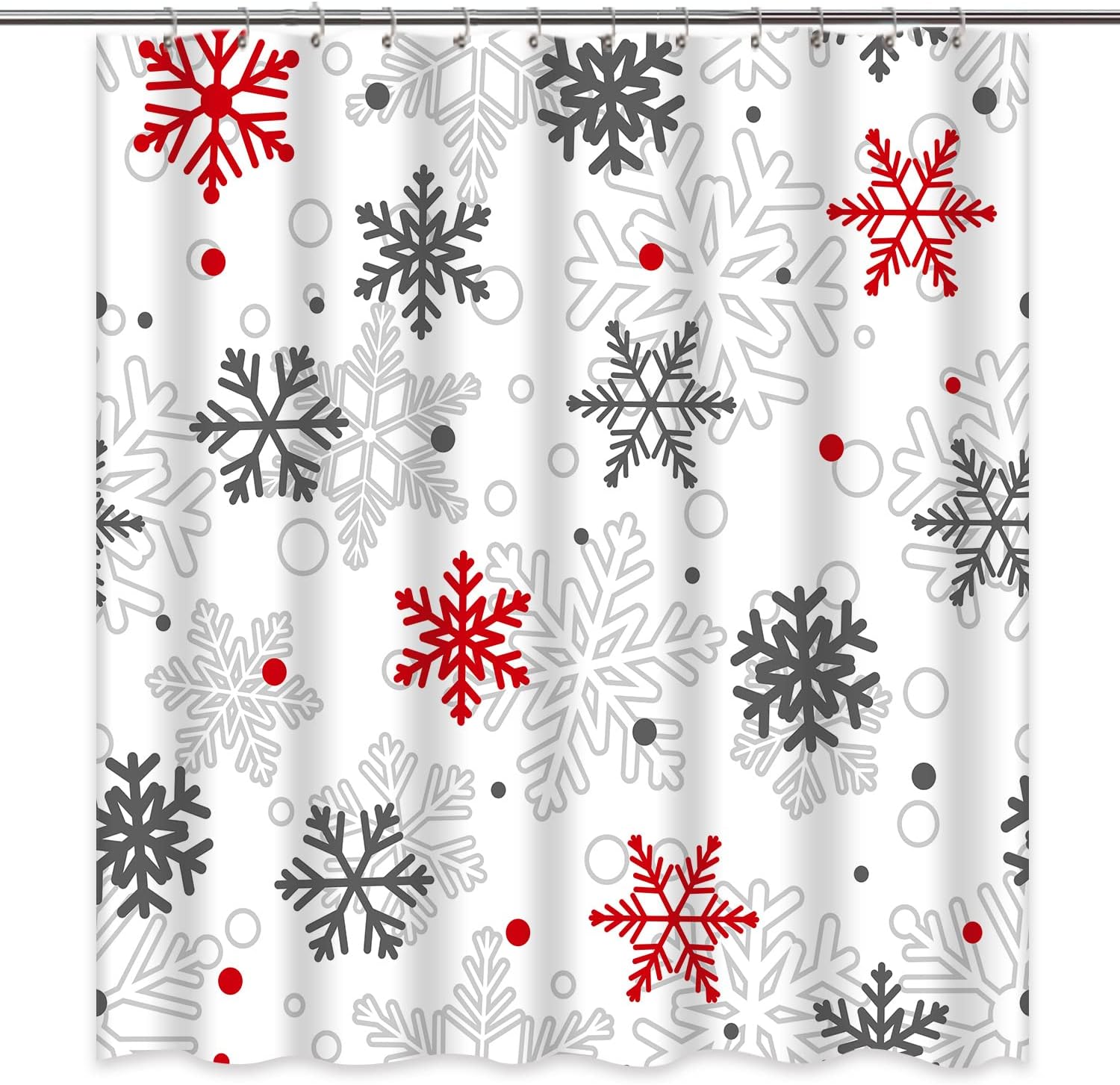 Snowflake Winter Christmas Shower Curtain - Shower Curtains Decorative