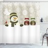 Snowflake Winter Day Print Shower Curtain For Festive Bathroom Decor