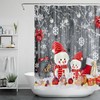 Snowflake Winter Scene Curtain