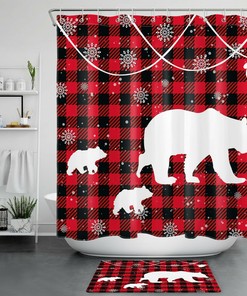 Snowflake Winter Shower Curtain