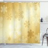 Snowflakes Print Fabric Shower Curtain For Festive Bathroom Decor