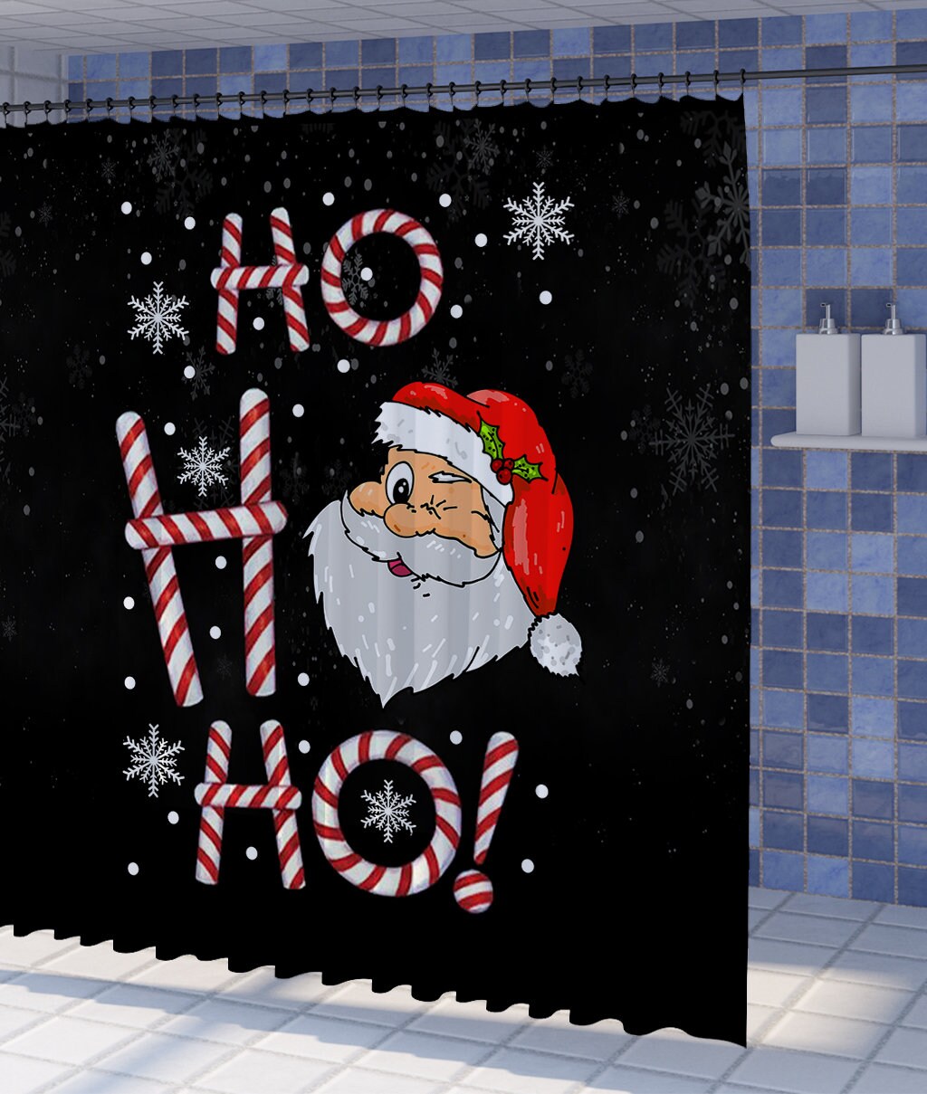Snowman Decor Waterproof Shower Curtain - Fun Festive Bathroom Decor