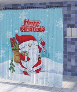 Snowman Decor Waterproof Shower Curtain - Wall Home Decor Christmas Decorations