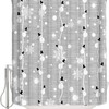 Snowman and Snowflake Digital Print Shower Curtain - Rustic Bathroom Decor