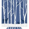 Snowy Forest Tree Bird Deer Waterproof Shower Curtain for Your Bathroom Decor
