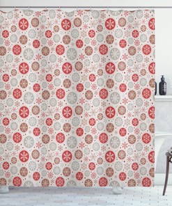 Snowy Land Pines Moon Print Waterproof Fabric Shower Curtain For Holiday-Themed Bathroom Decor