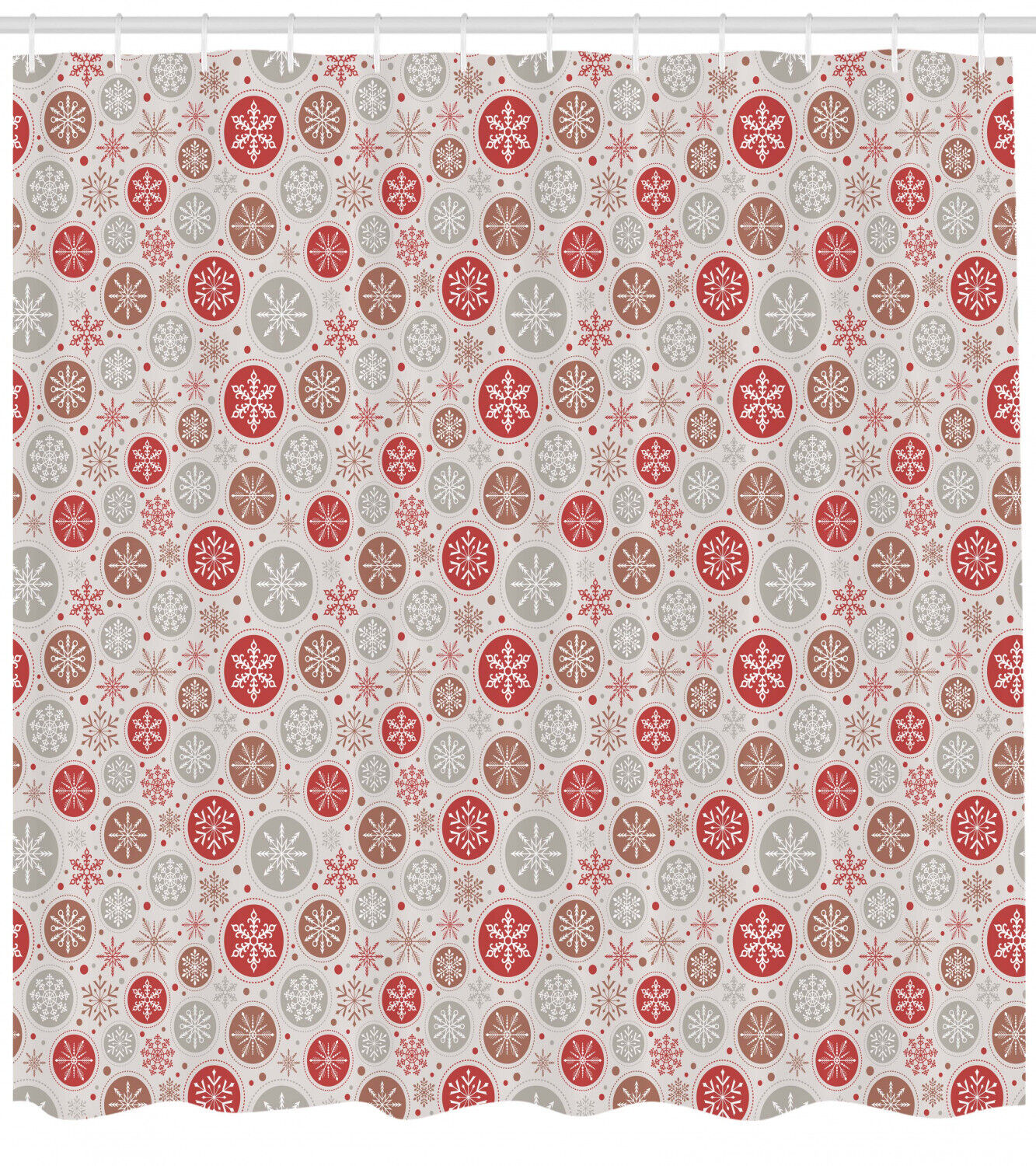 Snowy Land Pines Moon Print Waterproof Fabric Shower Curtain For Holiday-Themed Bathroom Decor - Image 2