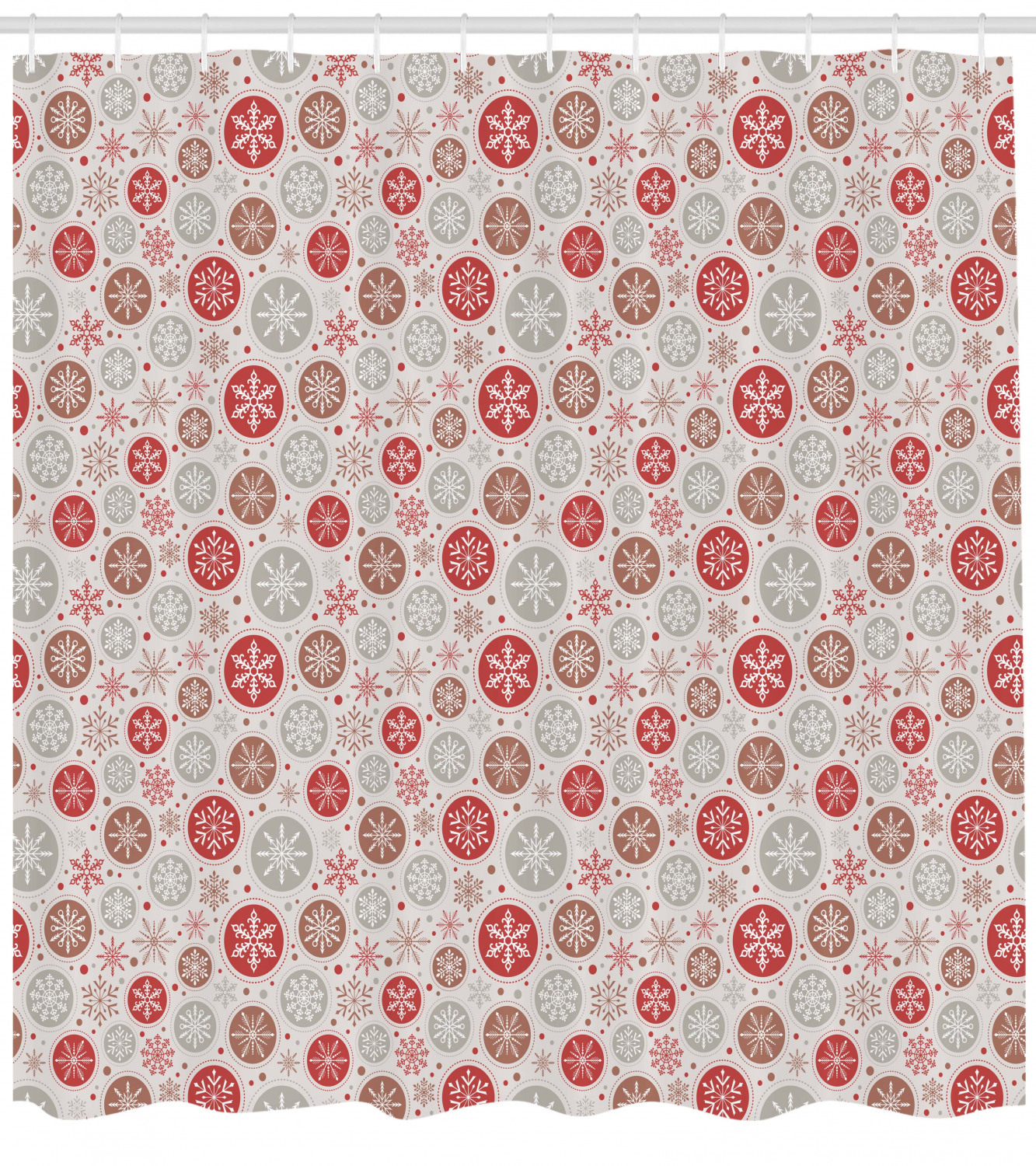 Snowy Land Pines Moon Print Waterproof Fabric Shower Curtain For Holiday-Themed Bathroom Decor - Image 4