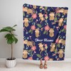 Snuggle with Your Little One with a Soft and Cute Monkey Sherpa Blanket 