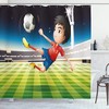 Soccer Championship Graphic Shower Curtain For Sports Enthusiasts