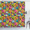 Soft Geometric Shower Curtain Design