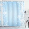 Soft Snowflake Winter Shower Curtain for Bathroom Decor 