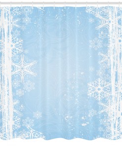 Soft Snowflake Winter Shower Curtain for Bathroom Decor