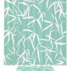 Soft Tones Bamboo Leaf Silhouette Print Shower Curtain For Bathroom Tub Set
