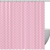 Soft and Subtle Pink Heart Pattern Shower Curtain for Minimalist Bathrooms