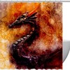 Sophisticated And Playful Dragon Shower Curtain For A Chic Bathroom