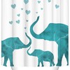 Sophisticated Animal Prints: Elephant Love Shower Curtain for Modern Bathroom Decor