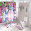 Sophisticated Butterfly And Flowers Print Shower Curtain For Elegant Bathroom Decor