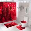 Sophisticated and Mysterious Red Flower Crown Skull Rose Shower Curtain for Your Bathroom