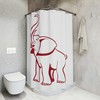 Sorority Inspired Red Elephant Shower Curtain for Animal Lovers