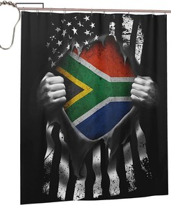 South African Flag Shower Curtain for a Patriotic Look