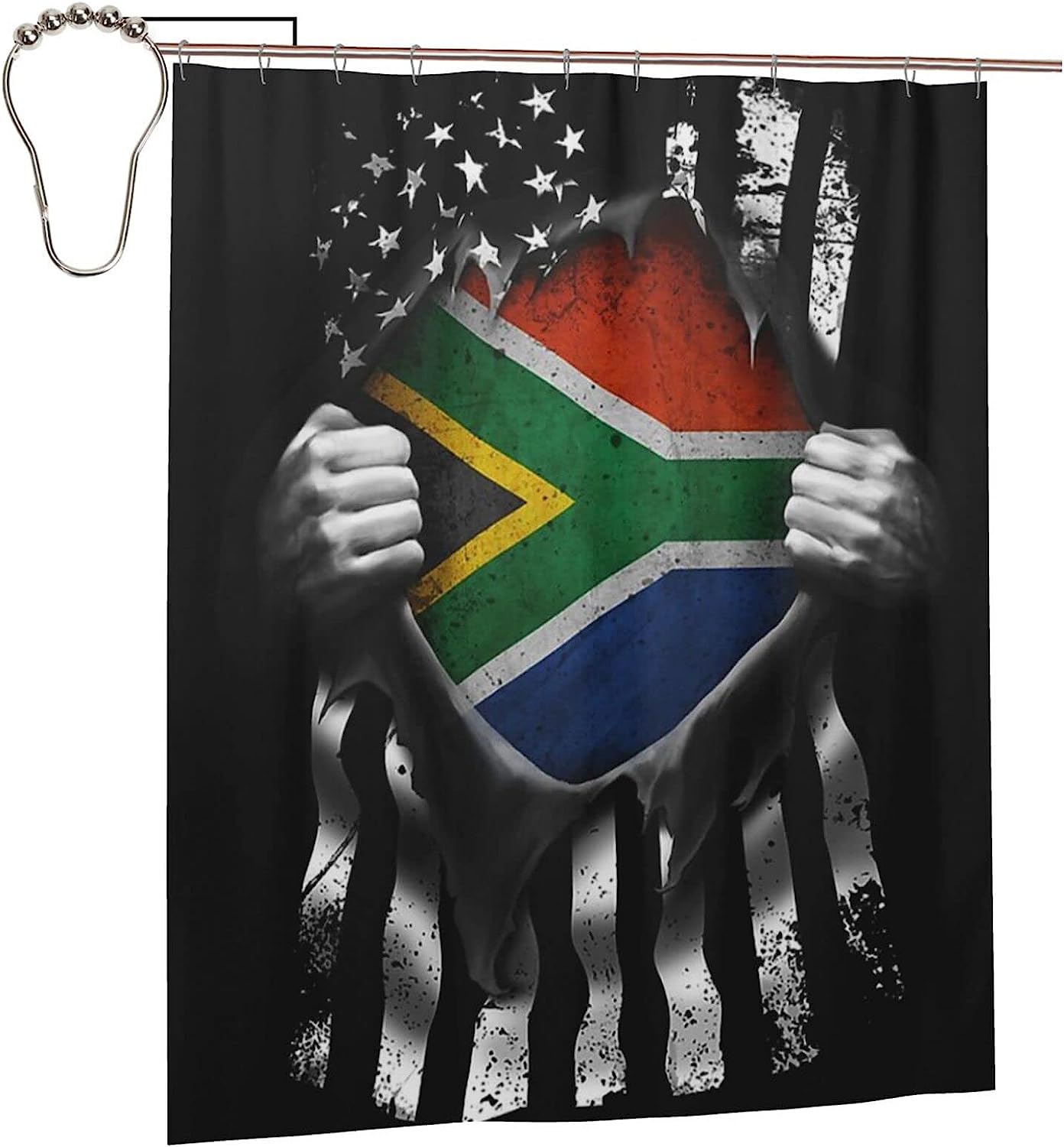 South African Flag Shower Curtain for a Patriotic Look