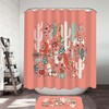 South American Llamas And Cactuses Shower Curtain, Unique Bathroom Decor