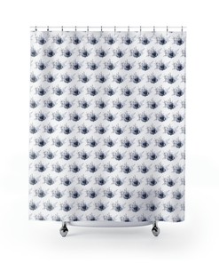 Southern Blue Floral Decorative Shower Curtain Matching In-Store for Your Bathroom